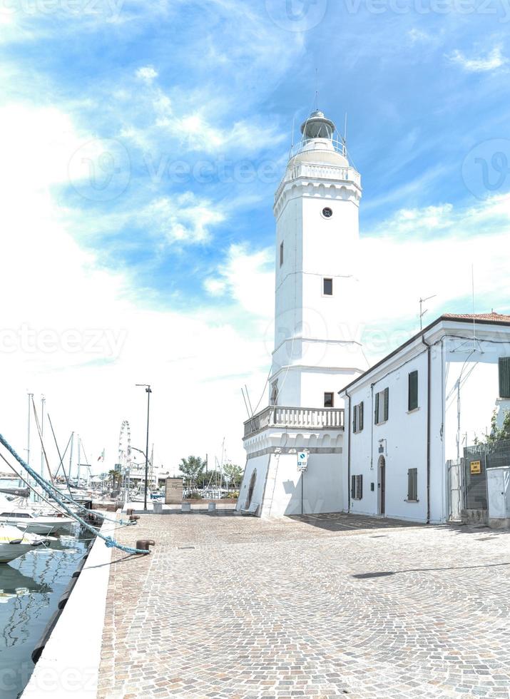 The lighthouse on Rimini's canal port photo