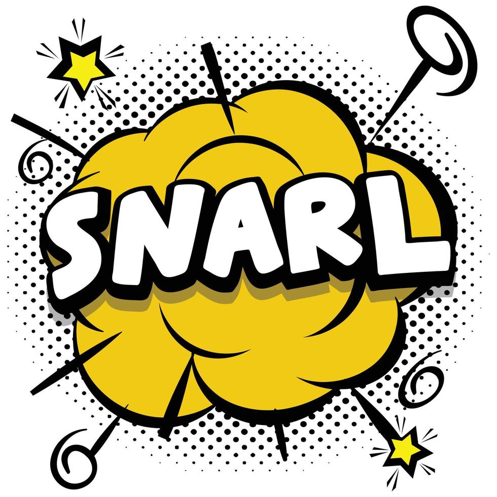 snarl Comic bright template with speech bubbles on colorful frames vector