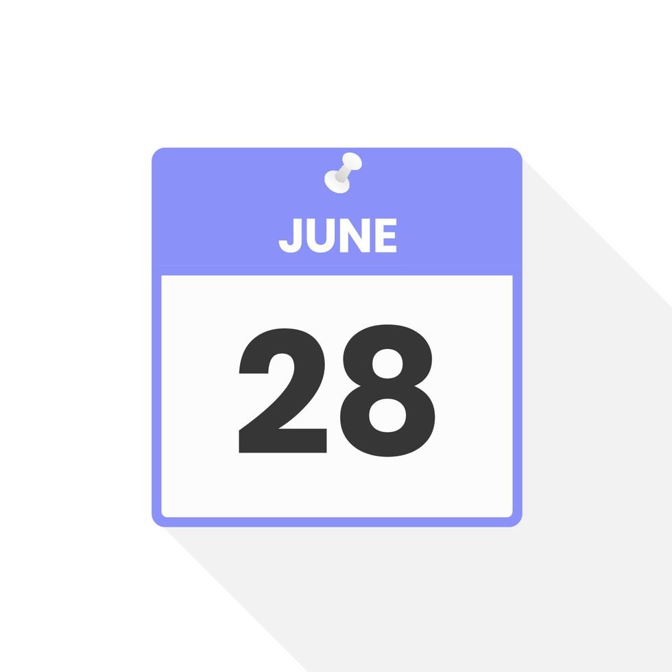 June 28 Calendar Icon Date Month Calendar Icon Vector Illustration june-28-calendar-icon-date-month-calendar-icon-vector-illustration