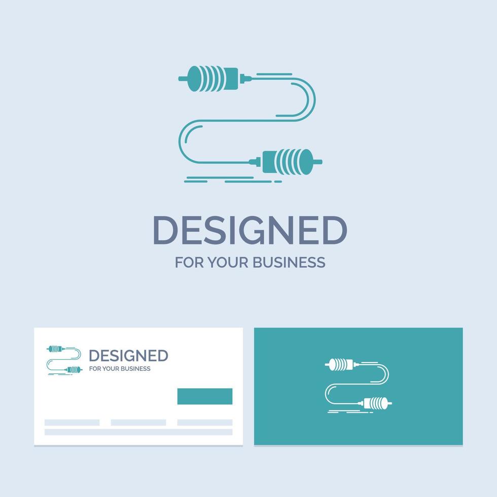 Buzz. communication. interaction. marketing. wire Business Logo Glyph Icon Symbol for your business. Turquoise Business Cards with Brand logo template. vector