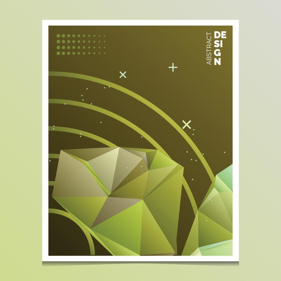 Abstract composition. A4 brochure cover design. Title sheet model. Polygonal space icon. Vector front page font. Ad banner form texture