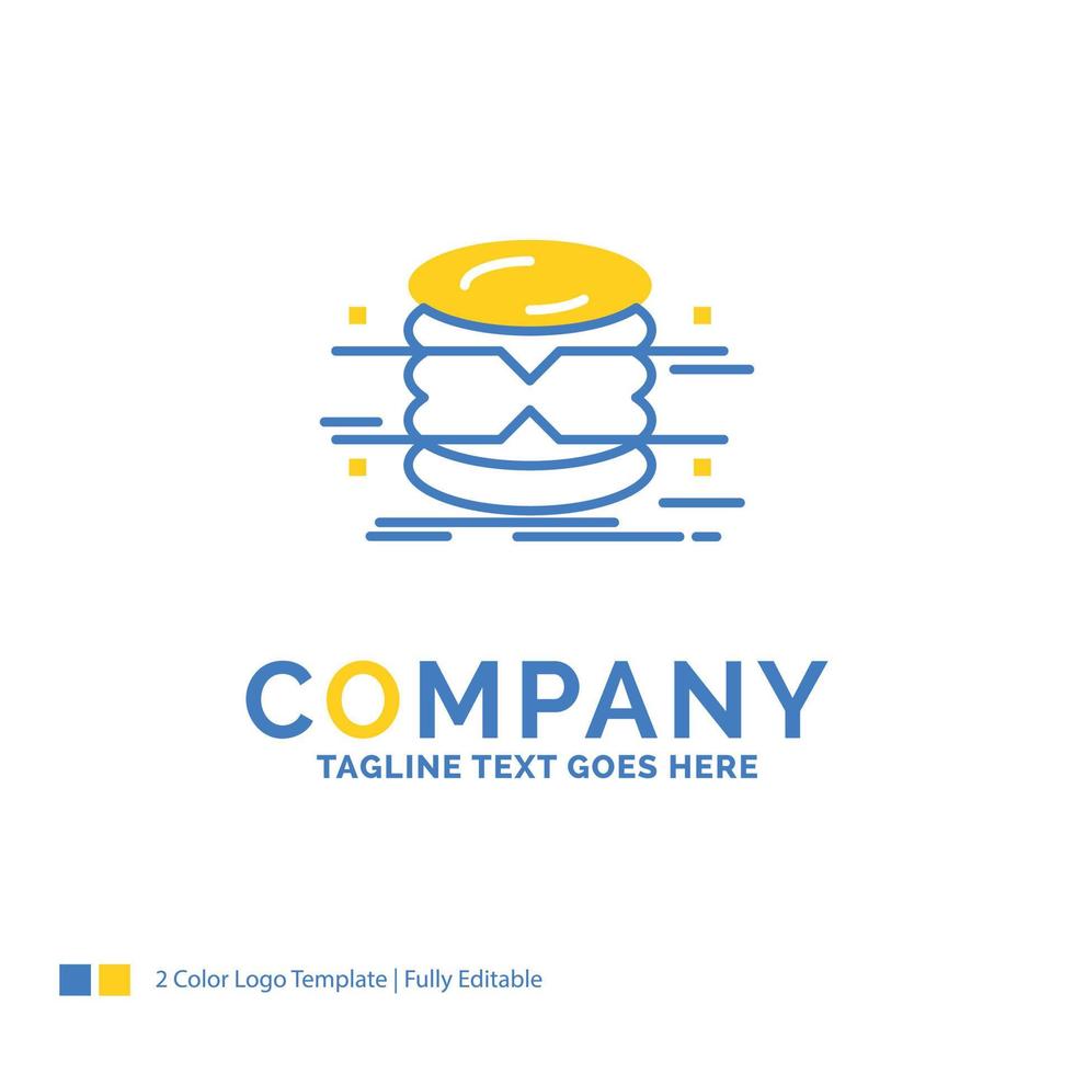 database. data. architecture. infographics. monitoring Blue Yellow Business Logo template. Creative Design Template Place for Tagline. vector