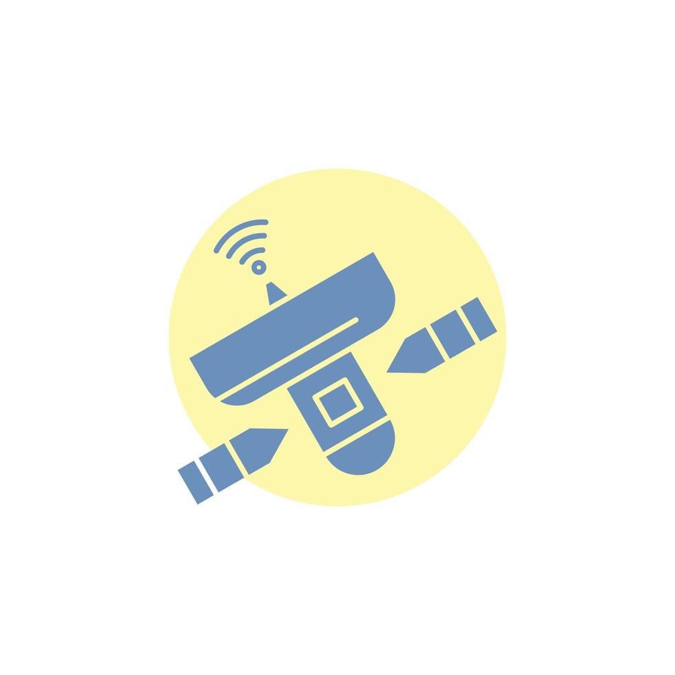 satellite. antenna. radar. space. Signal Glyph Icon. vector