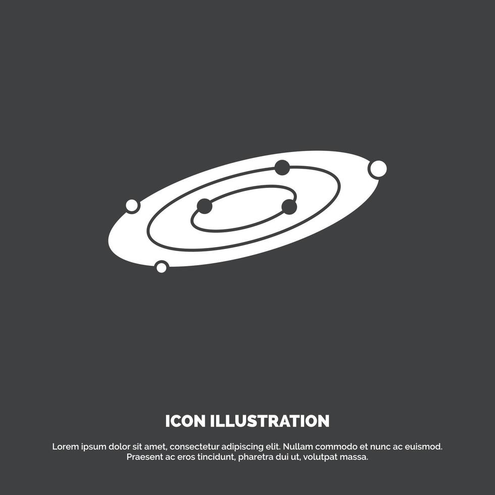 Galaxy. astronomy. planets. system. universe Icon. glyph vector symbol for UI and UX. website or mobile application