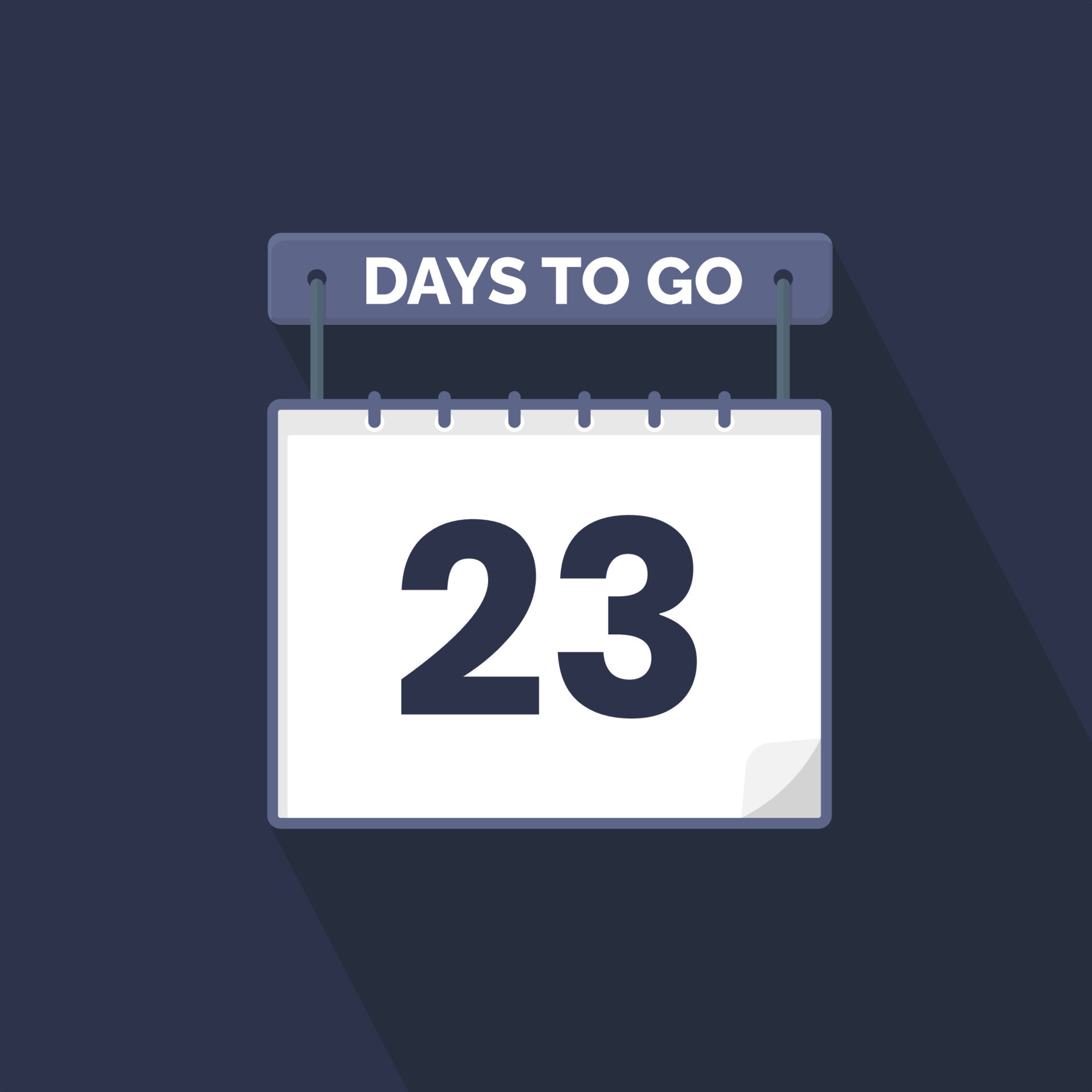 23 Days Left Countdown for sales promotion. 23 days left to go Promotional sales banner 12931582