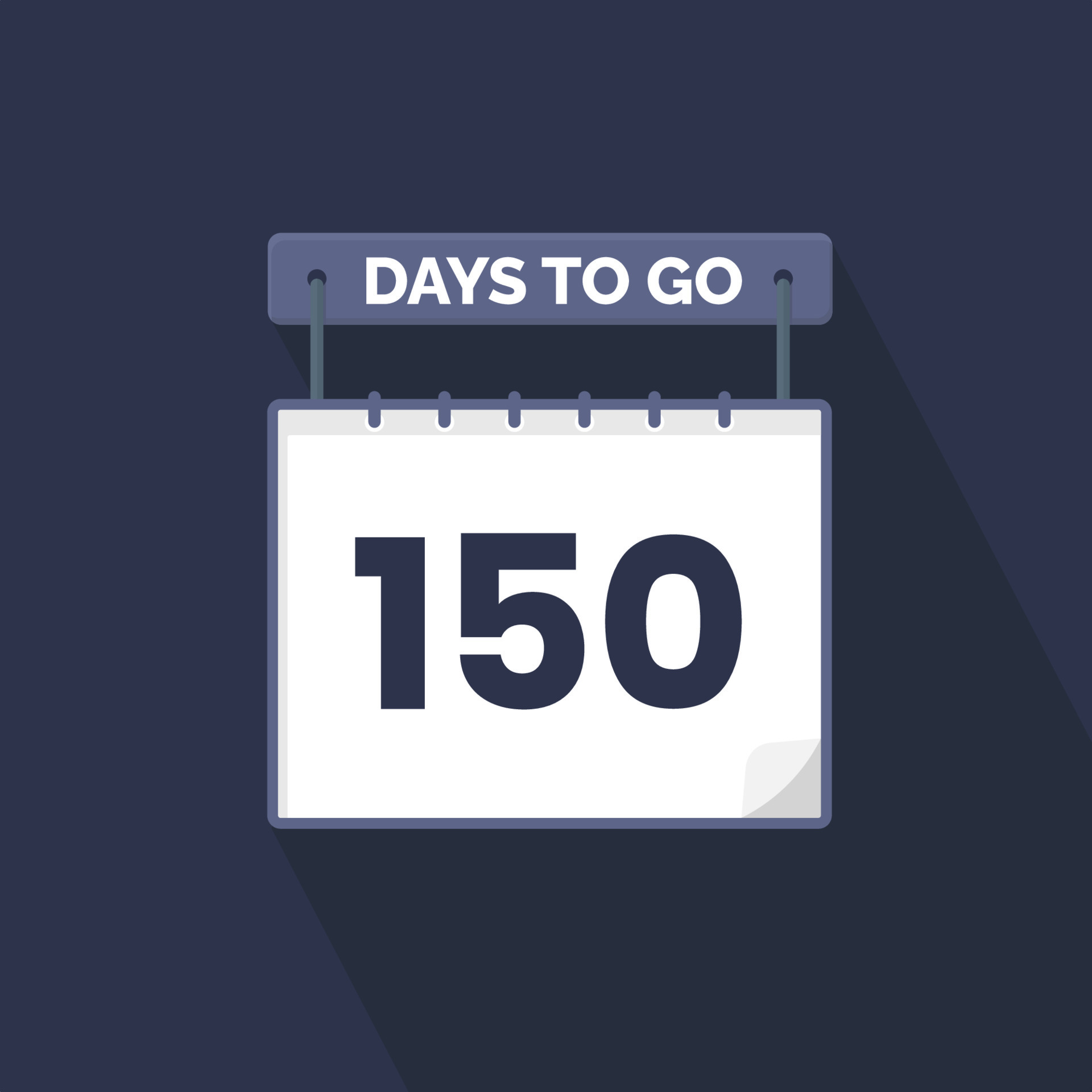 150 Days Left Countdown for sales promotion. 150 days left to go
