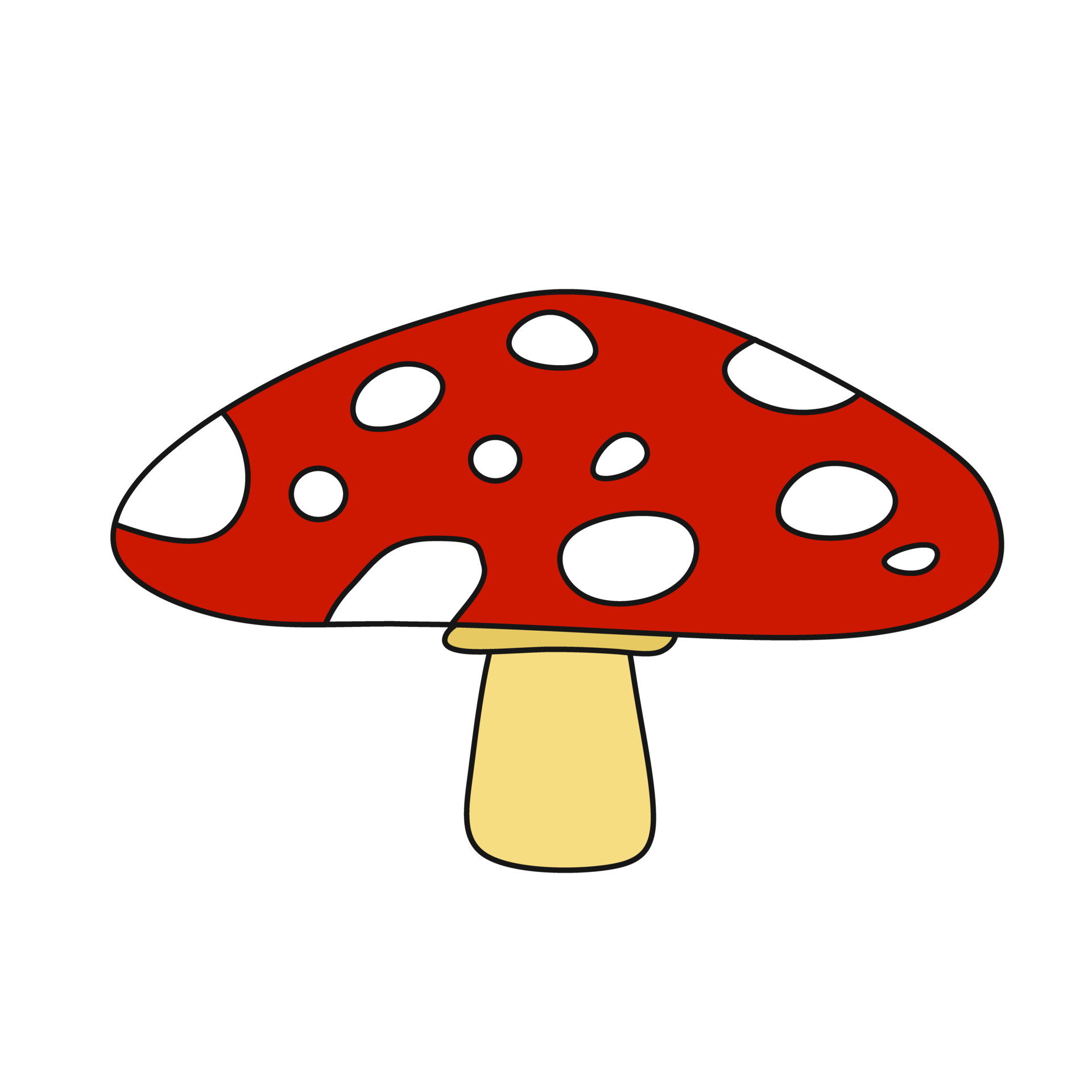 Red mushroom with white pattern 12931635 PNG