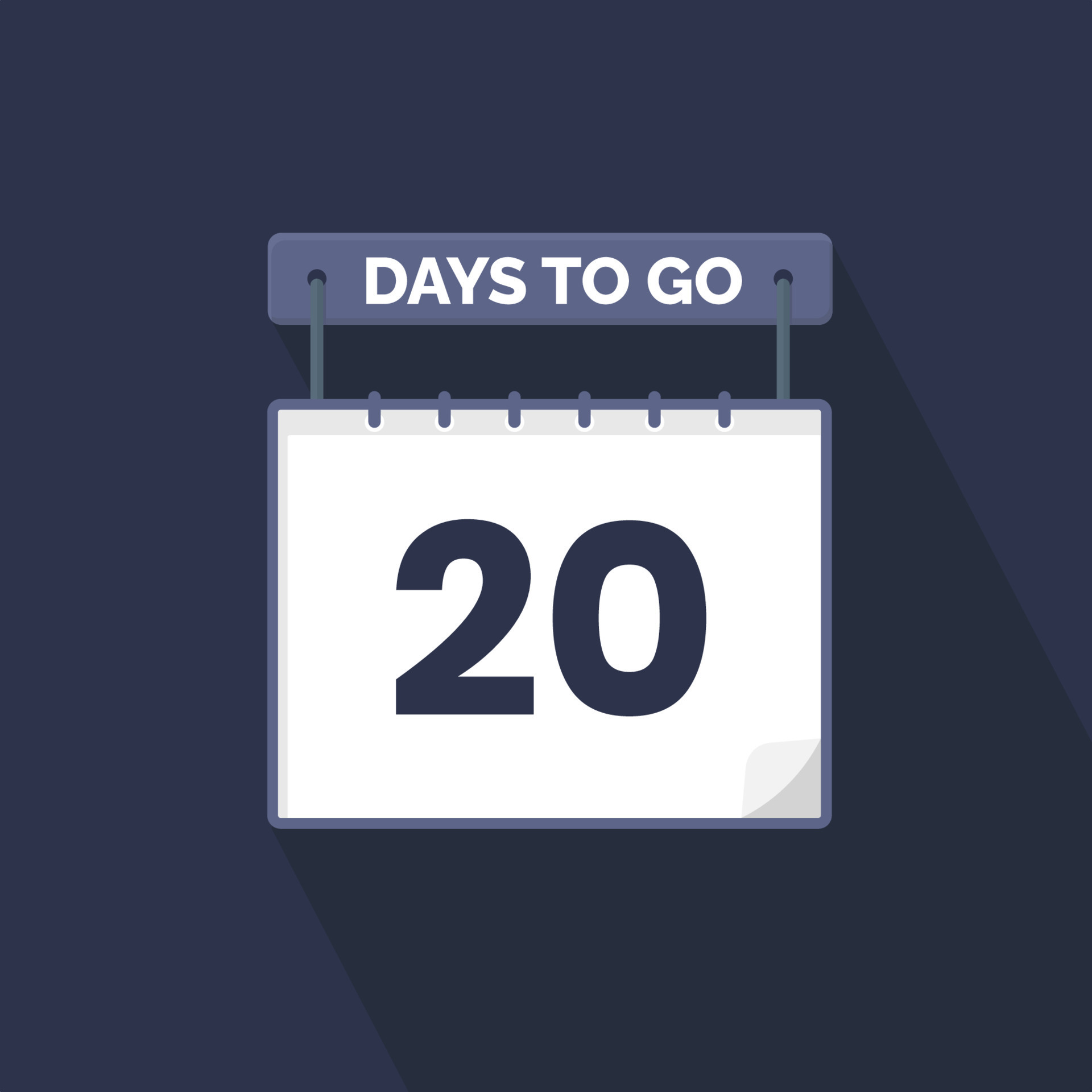 20 Days Left Countdown for sales promotion. 20 days left to go