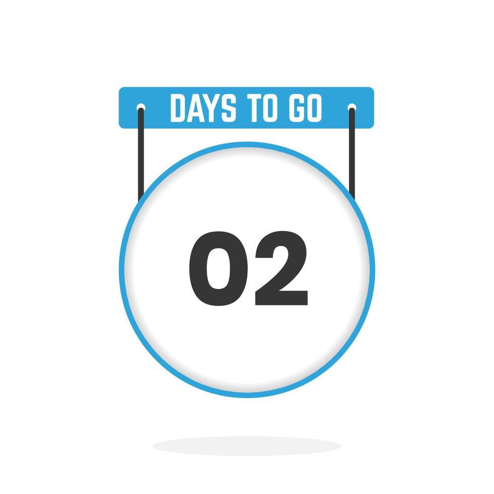 2 Days Left Countdown for sales promotion. 2 days left to go Promotional sales banner vector