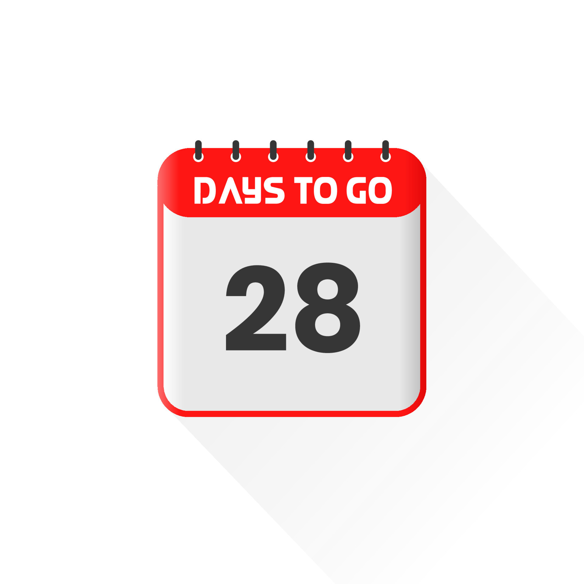Countdown icon 28 Days Left for sales promotion. Promotional sales banner 28  days left to go 12931811 Vector Art at Vecteezy