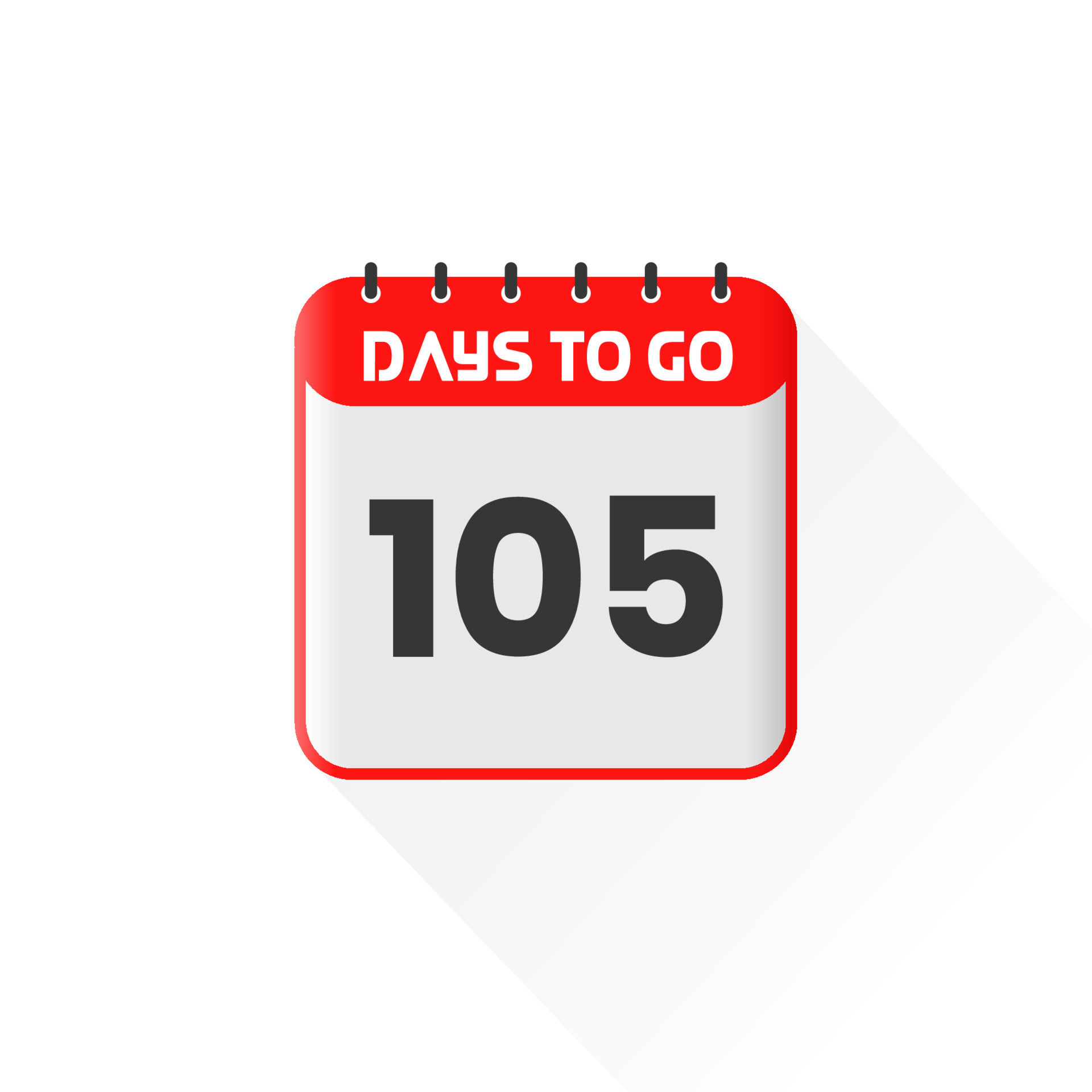 What Is 105 Days From Today Countdown icon 105 Days Left for sales promotion. Promotional sales