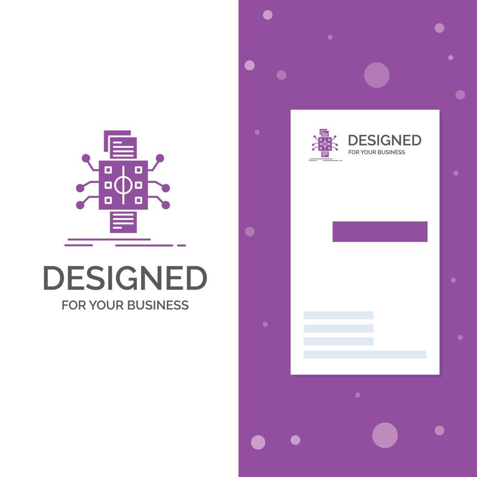 Business Logo for Analysis. data. datum. processing. reporting. Vertical Purple Business .Visiting Card template. Creative background vector illustration