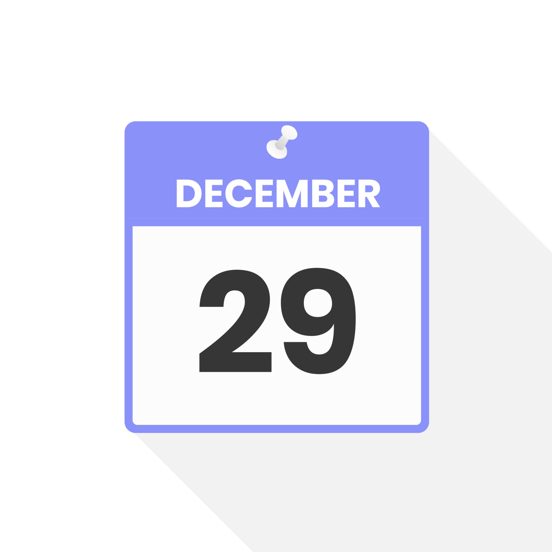 December 29 calendar icon Date Month calendar icon vector December 29 calendar icon Date Month calendar icon vector