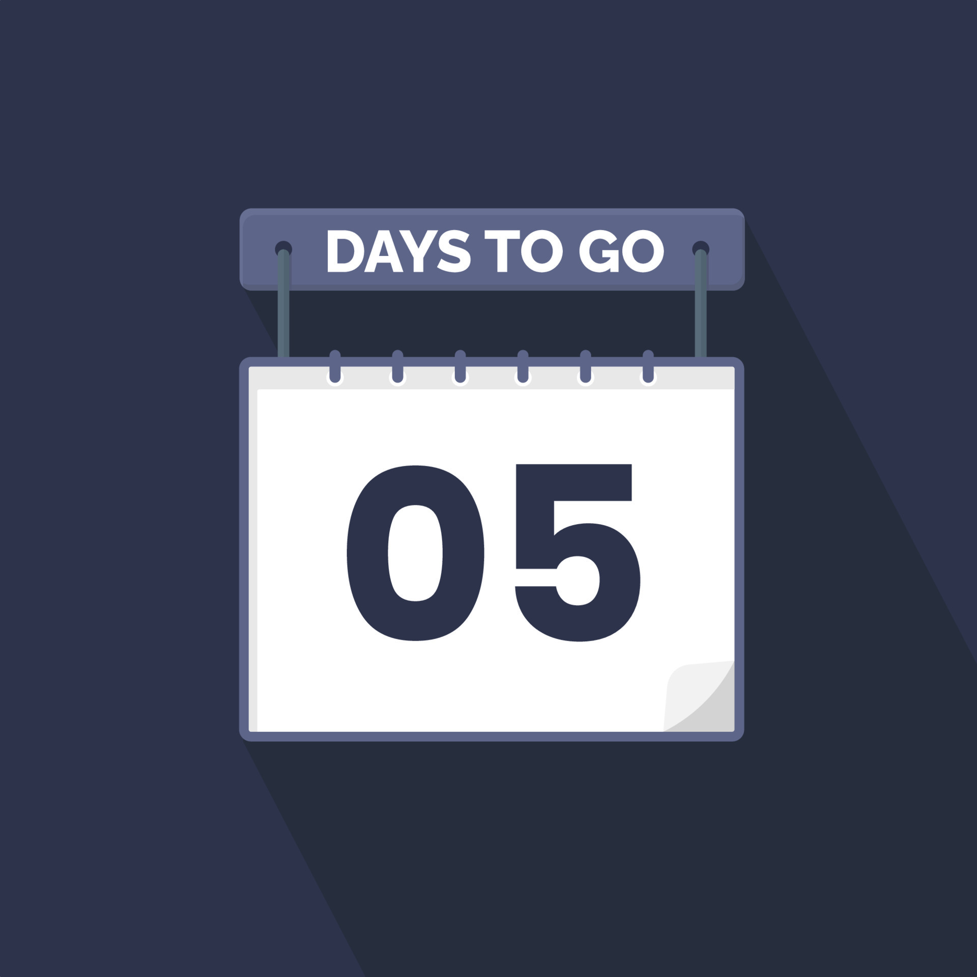 5 Days Left Countdown for sales promotion. 5 days left to go