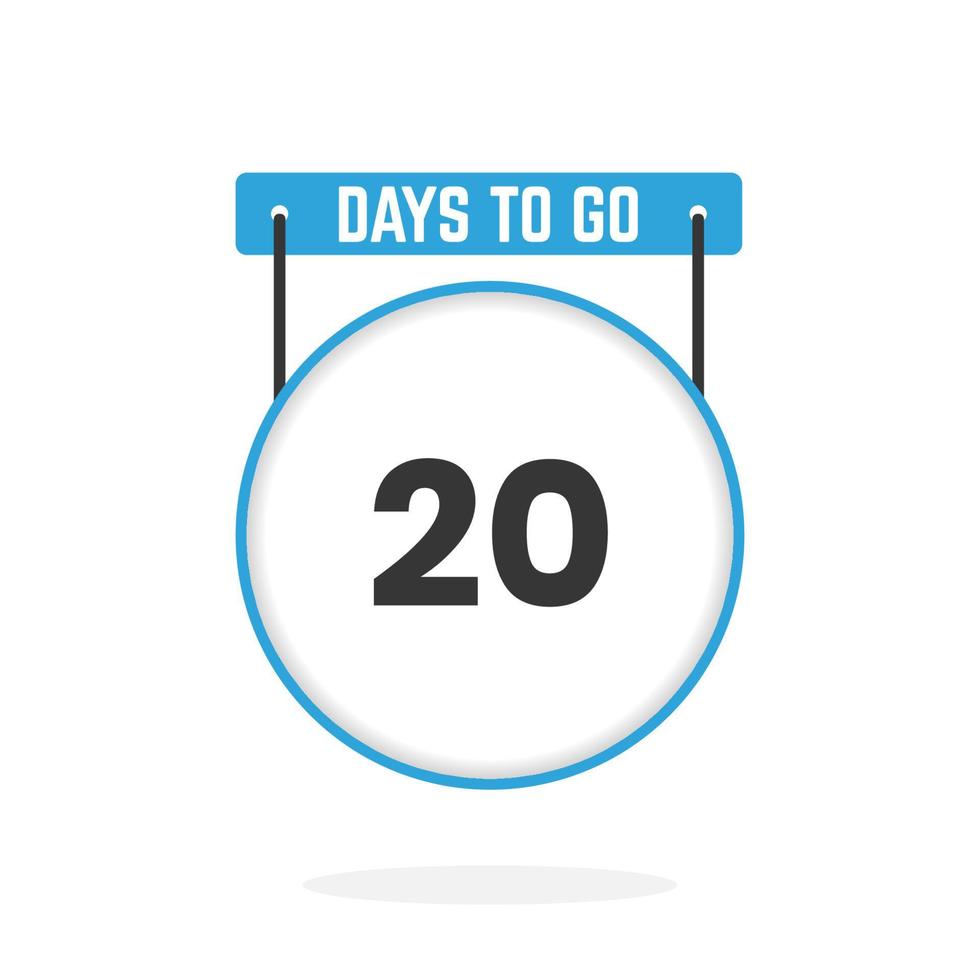 20 Days Left Countdown for sales promotion. 20 days left to go ...