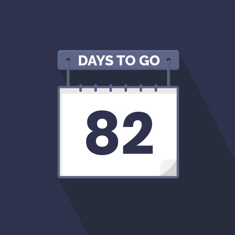 82 Days Left Countdown for sales promotion. 82 days left to go Promotional sales banner 12932130