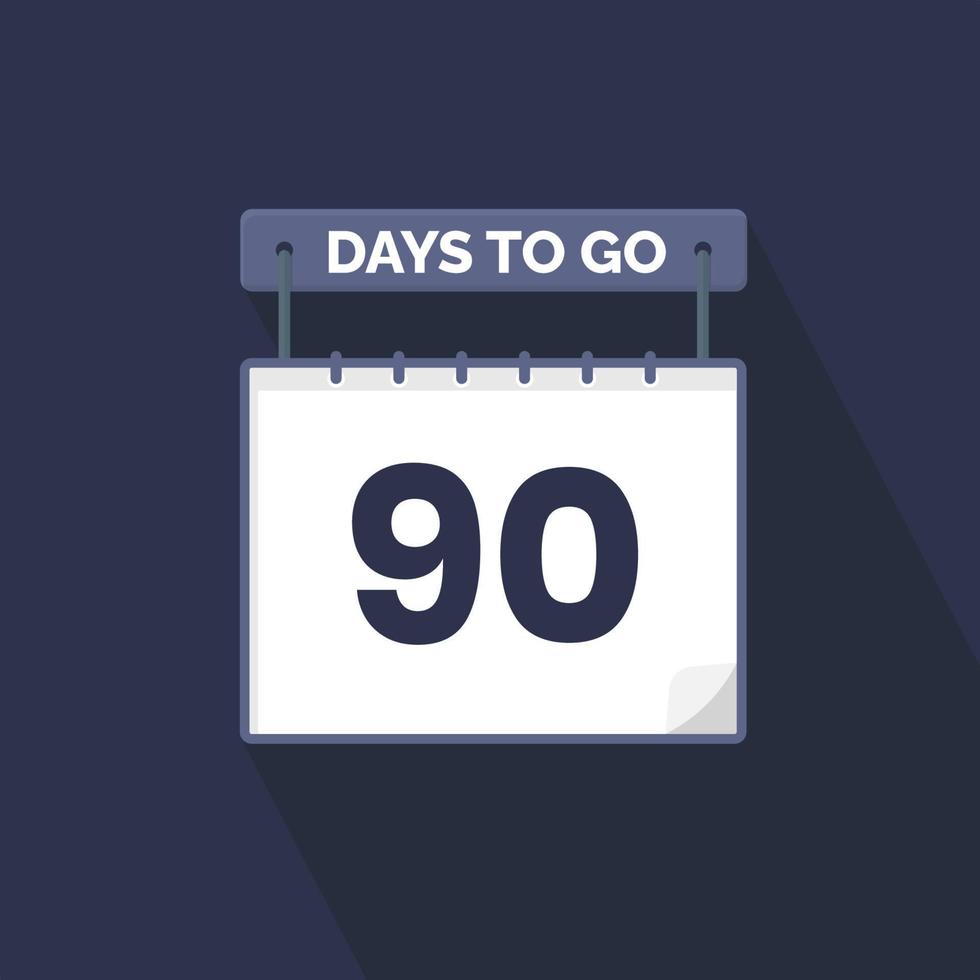 90 days left countdown for sales promotion 90 days left to go promotional sales banner free vector