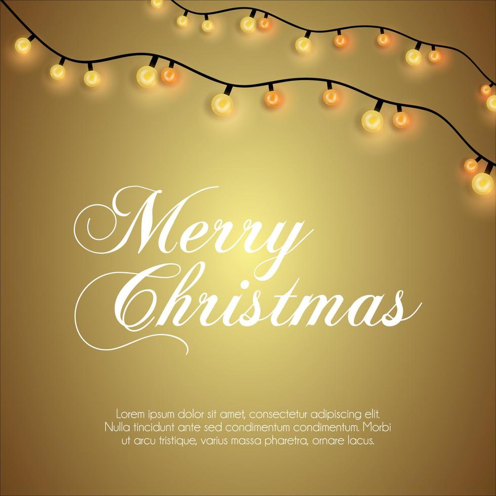 Merry Christmas Glowing Background vector