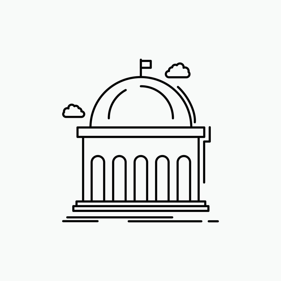 Library. school. education. learning. university Line Icon. Vector isolated illustration