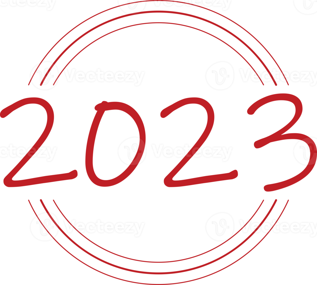 2023 nuovo anno numero con tre archi png