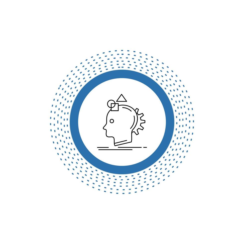 Imagination. imaginative. imagine. idea. process Line Icon. Vector isolated illustration