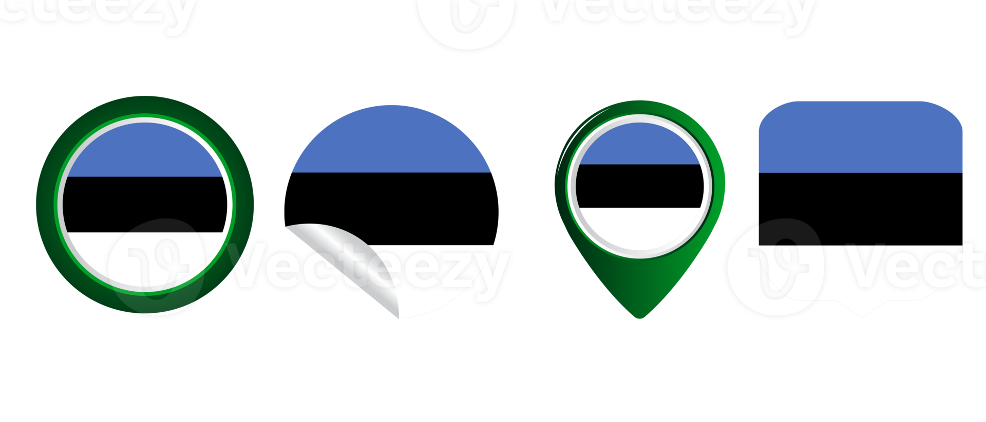 Estonia flag flat icon symbol illustration png