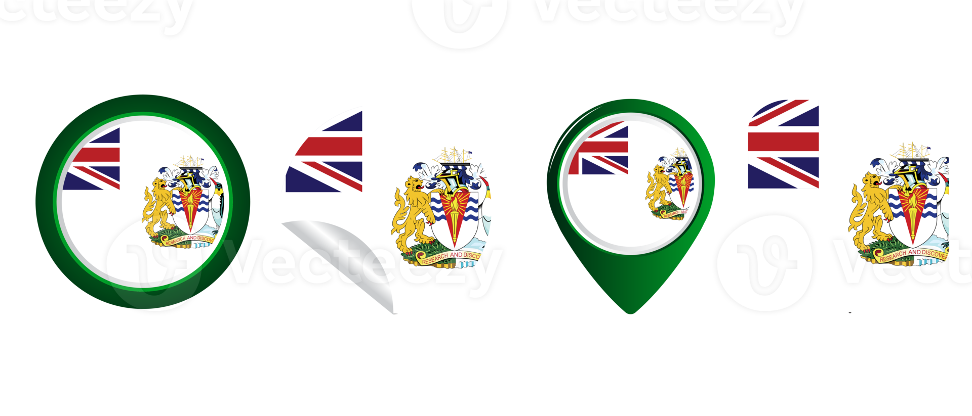 british antarctic territory flag flat icon symbol illustration 12932588 PNG