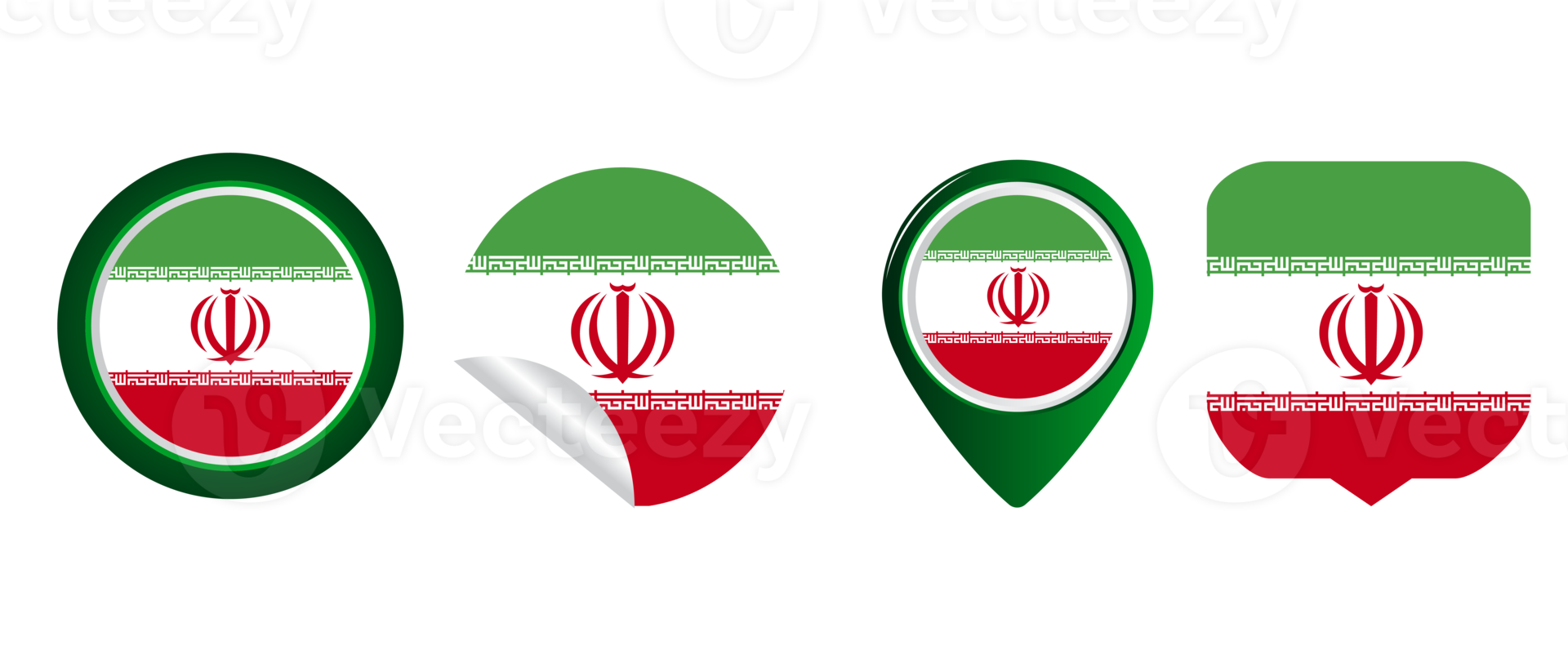 Iran flag flat icon symbol illustration png