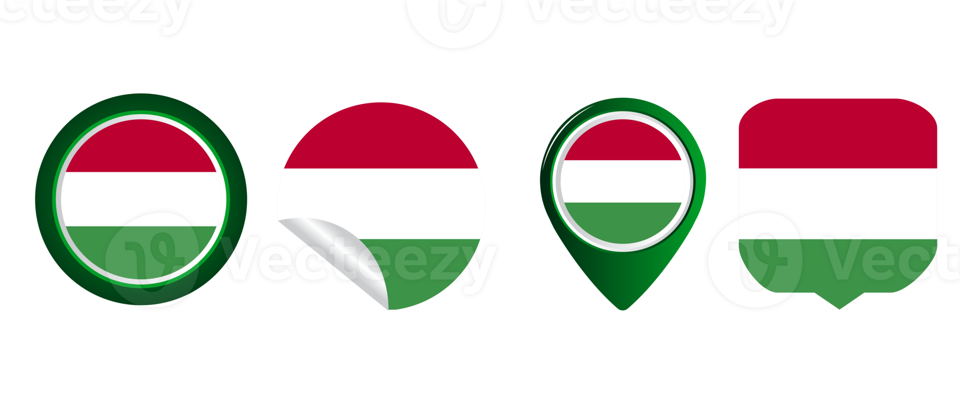 Hungary flag flat icon symbol illustration png