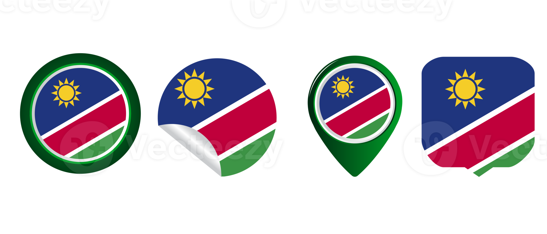 Namibia flag flat icon symbol illustration png