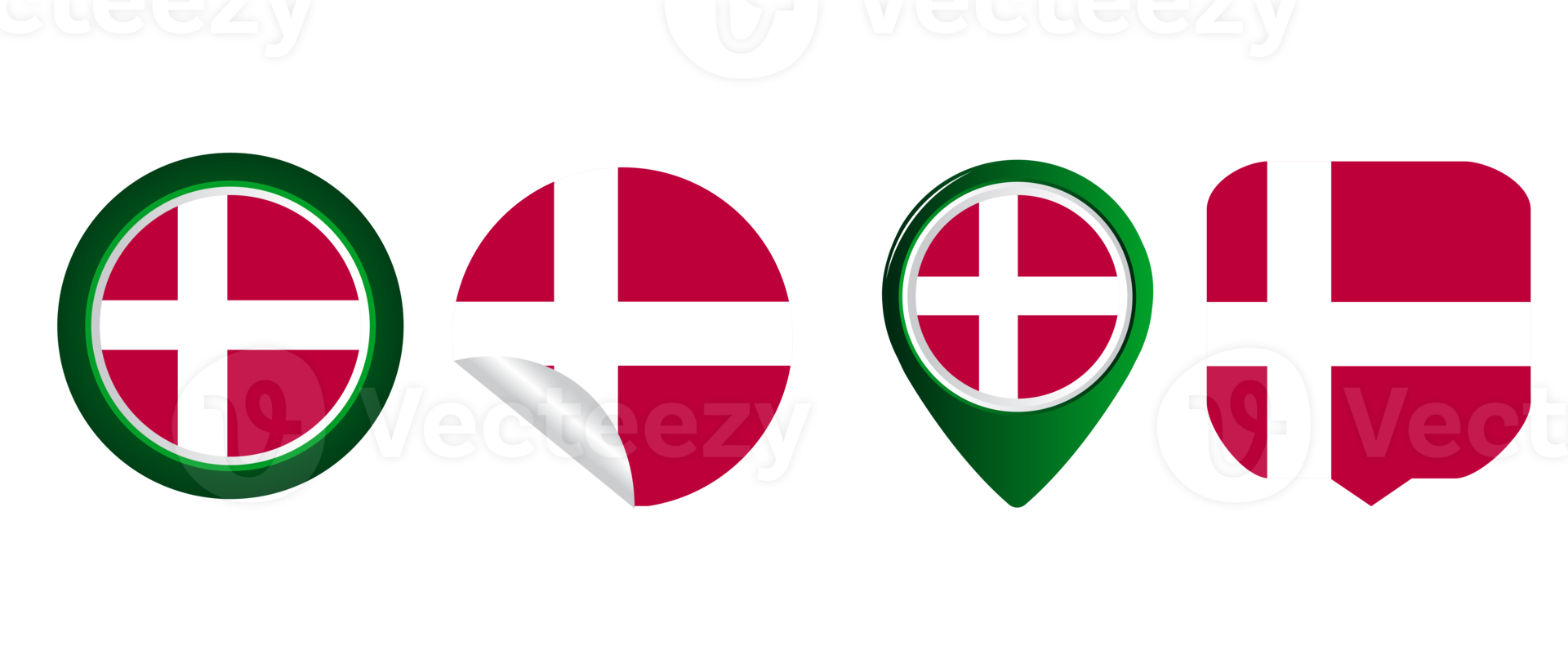 Danimarca bandiera piatto icona simbolo illustrazione png