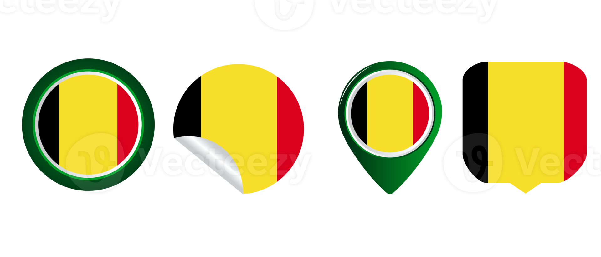 Belgium flag flat icon symbol illustration png