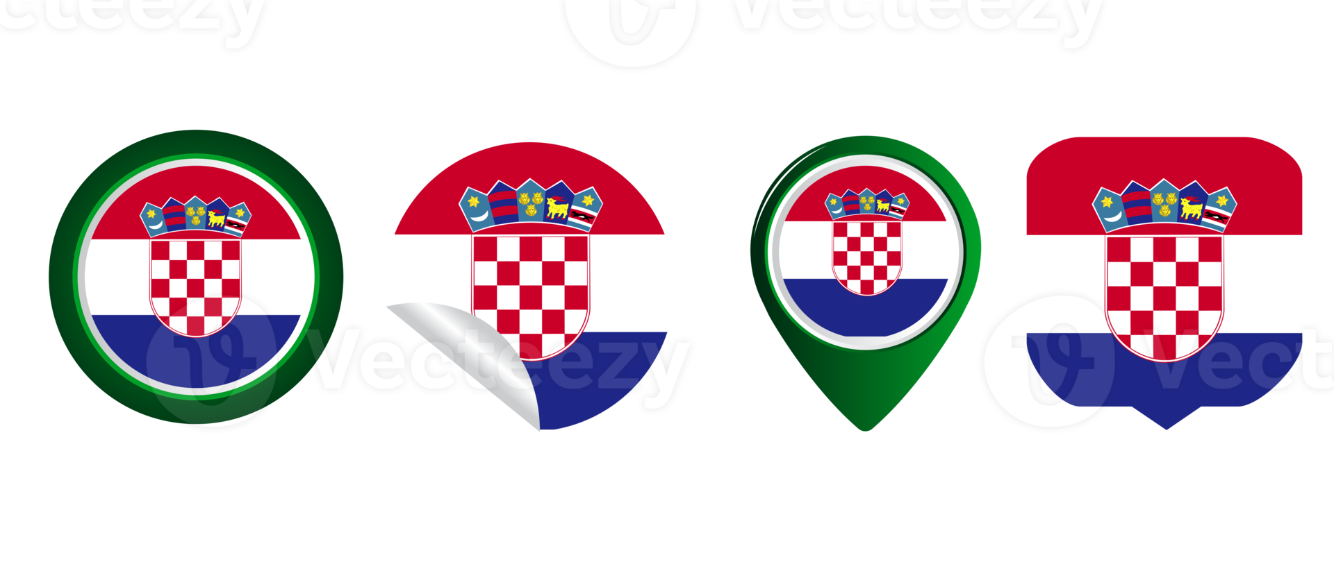 Croatia flag flat icon symbol illustration png