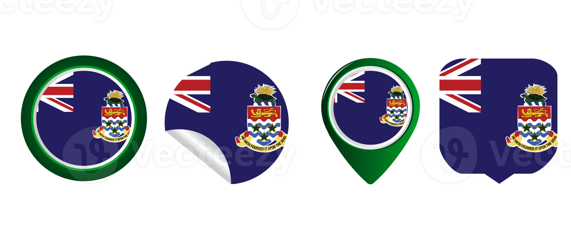 Caymen Islands flag flat icon symbol illustration png