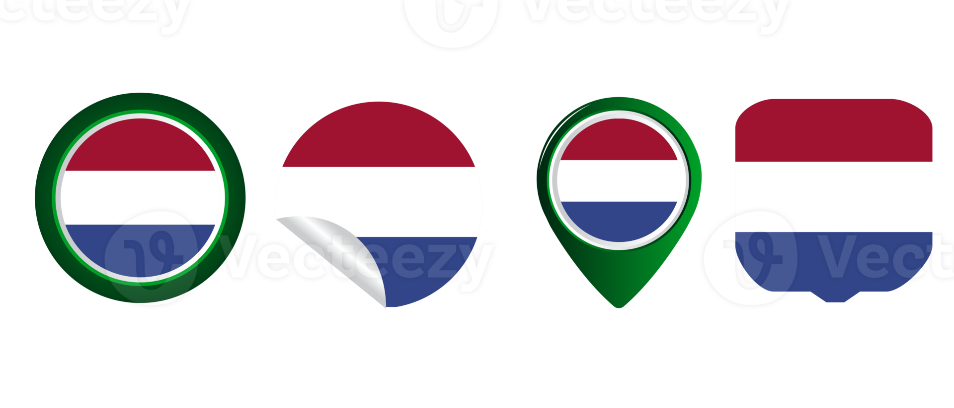 Olanda bandiera piatto icona simbolo illustrazione png