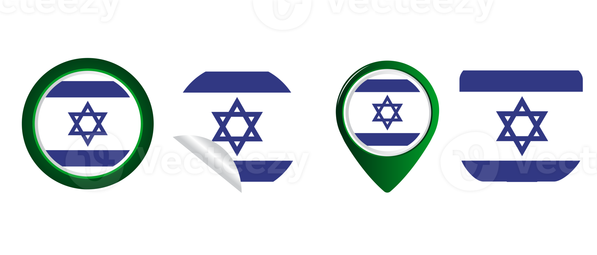 ilustración de símbolo de icono plano de bandera de israel png