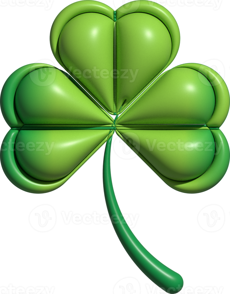 cute 3D lucky clover leaf decoration png