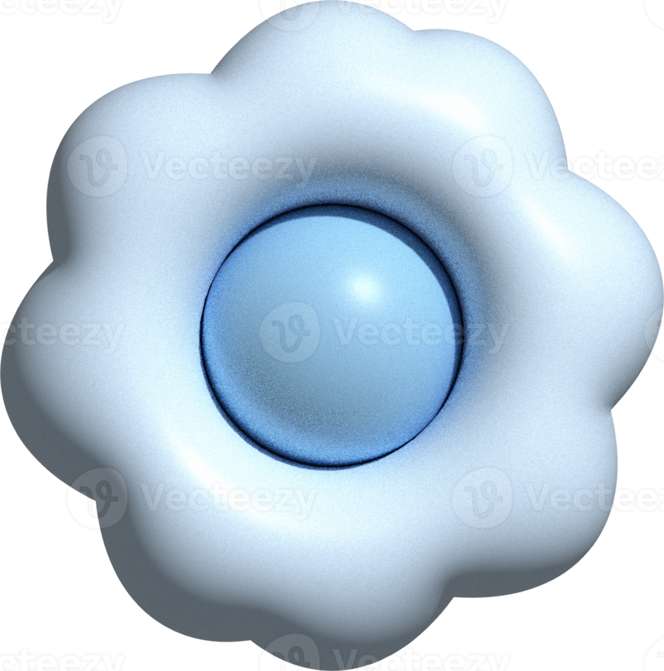 cute 3D colorful little flower decoration png