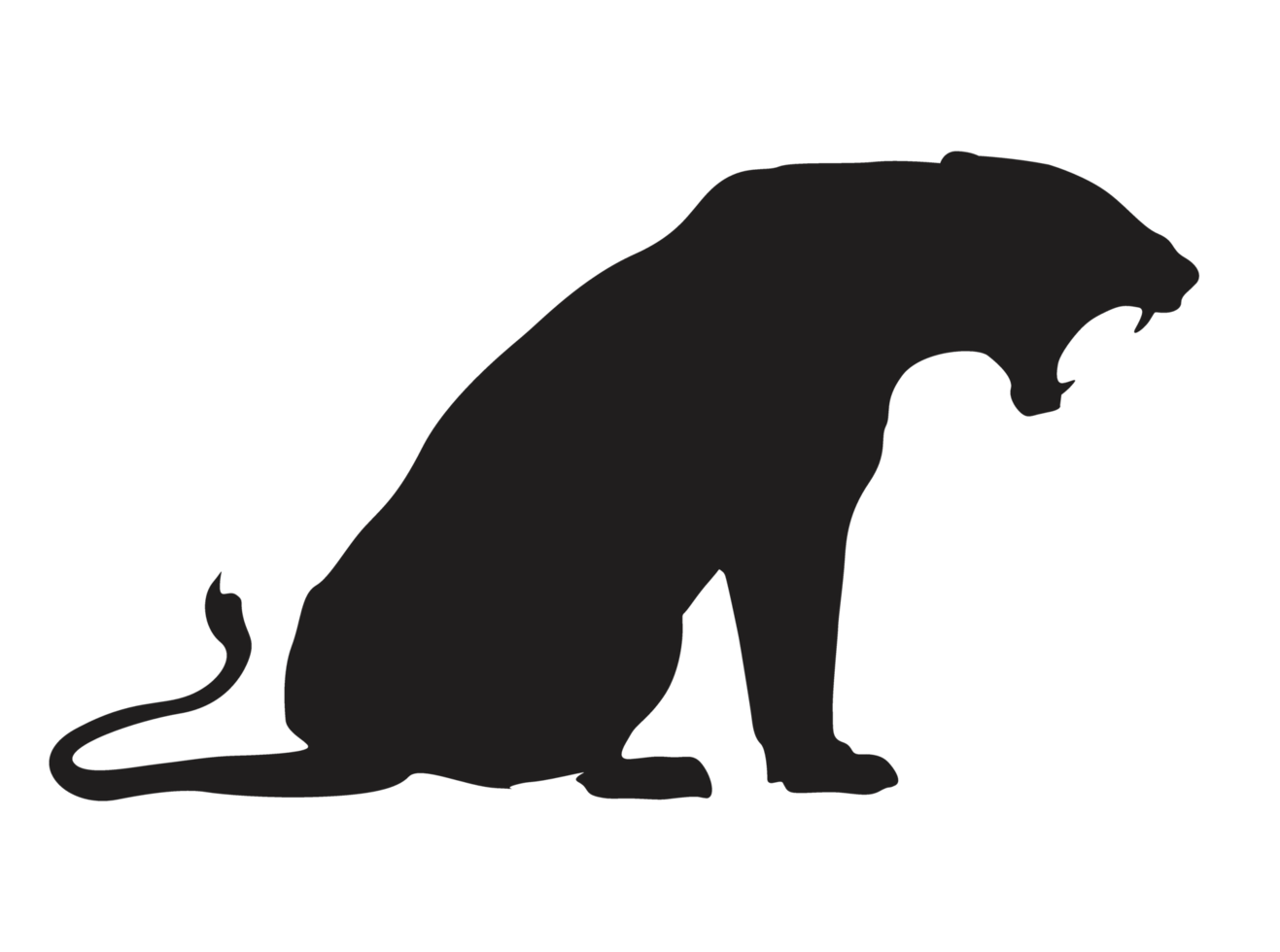 silhouette d'une lionne png