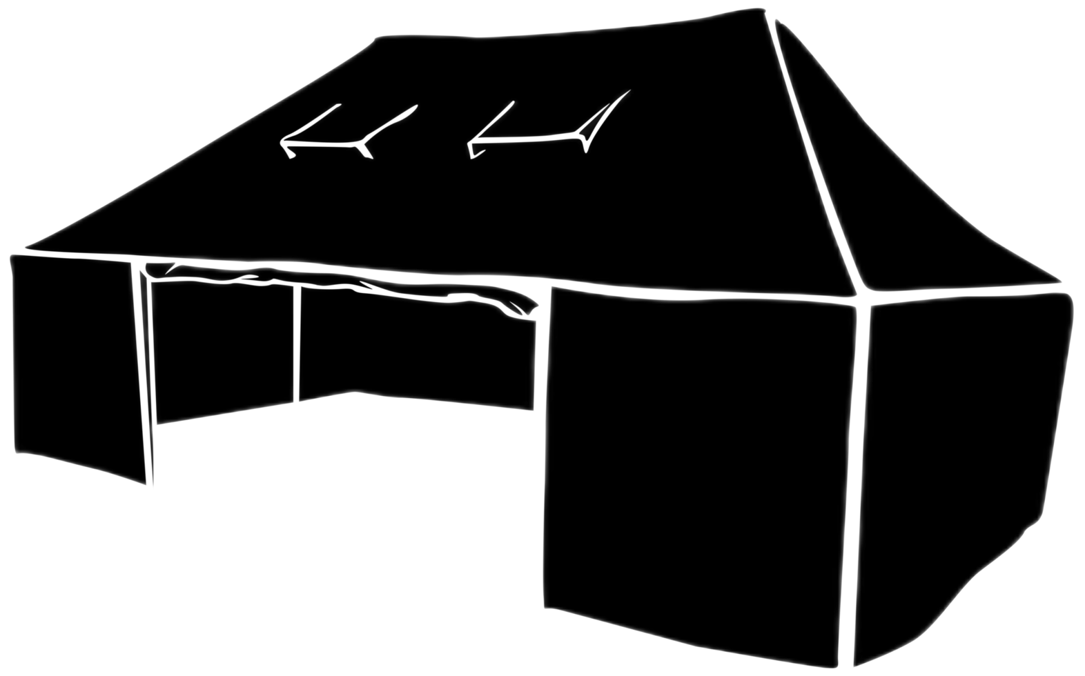 Camping tent silhouette png