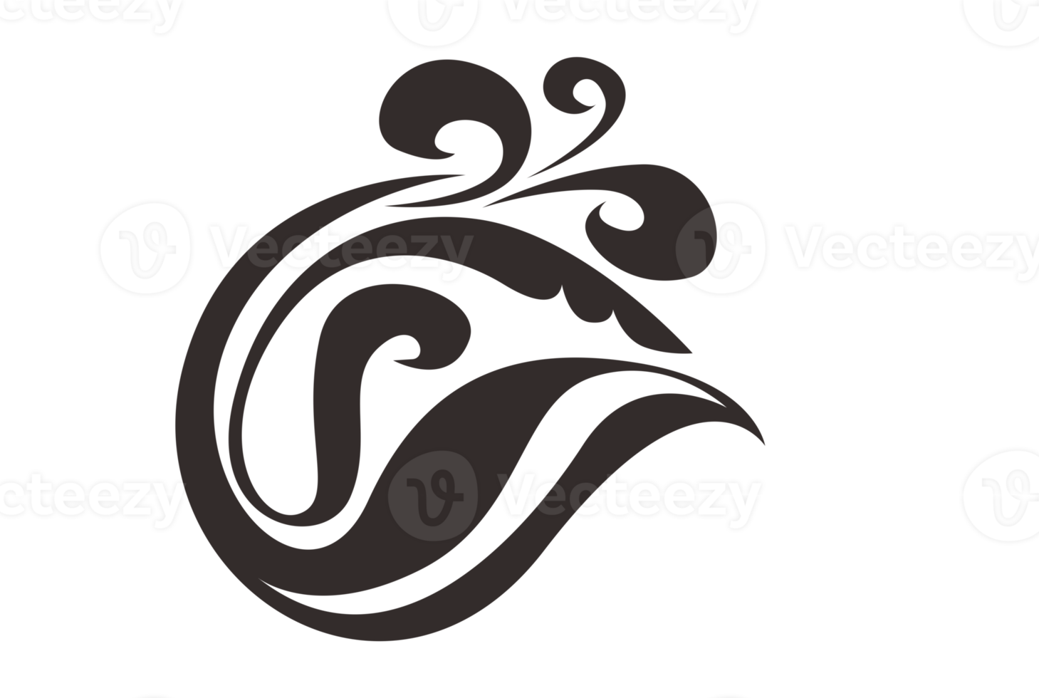 Black Swirl Ornament Tattoo png