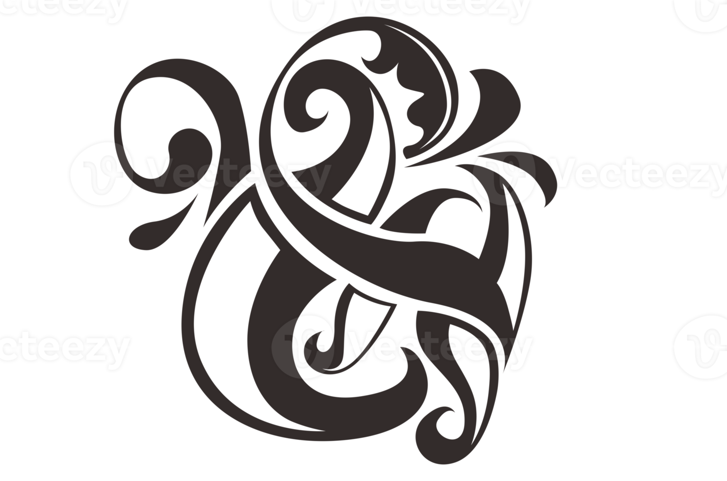 Black Swirl Ornament Tattoo png