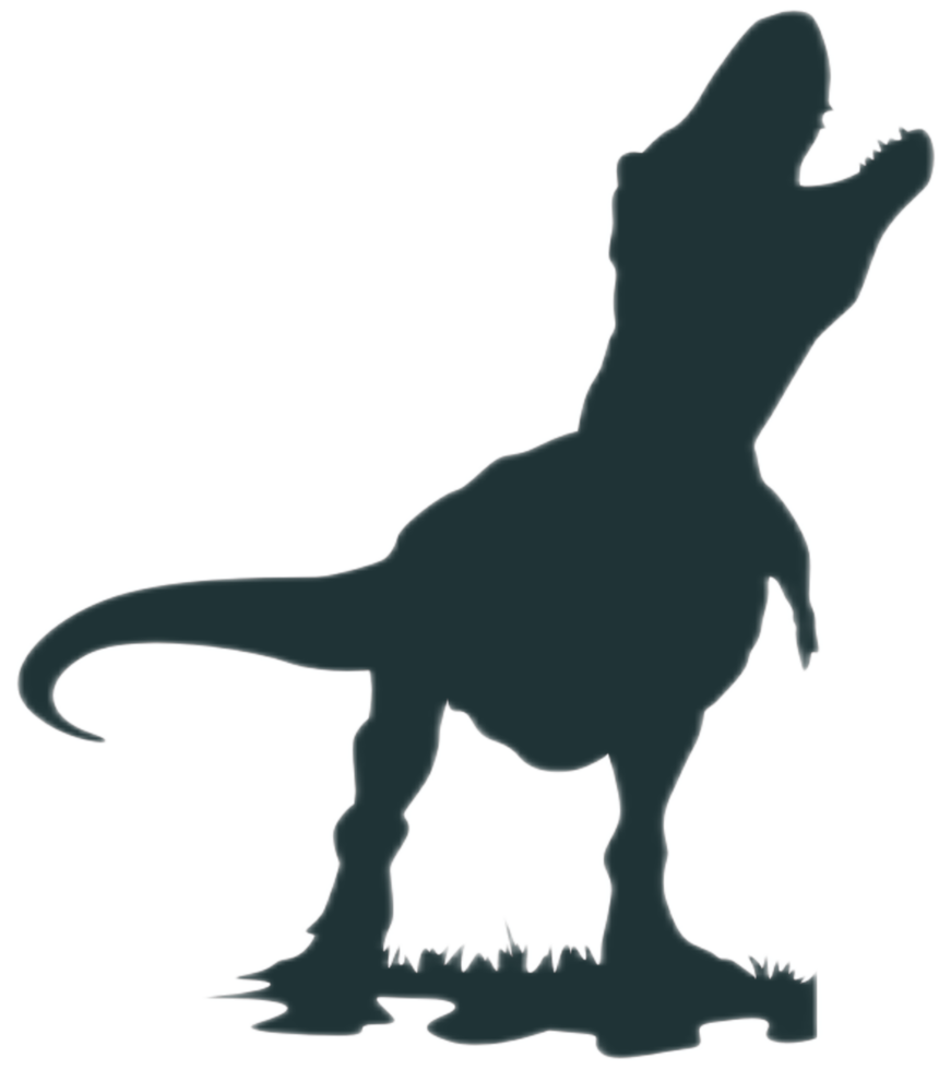 silueta de dinosaurio - tiranosaurio png