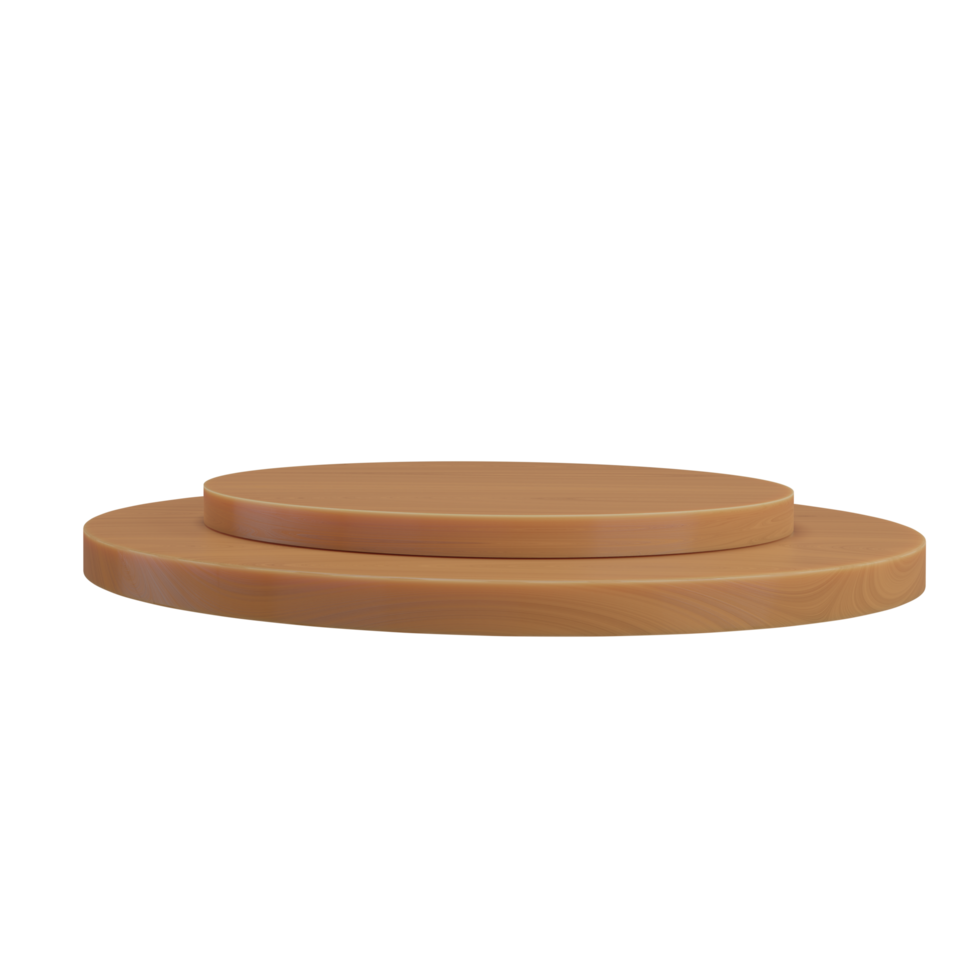 3d realistico di legno podio png