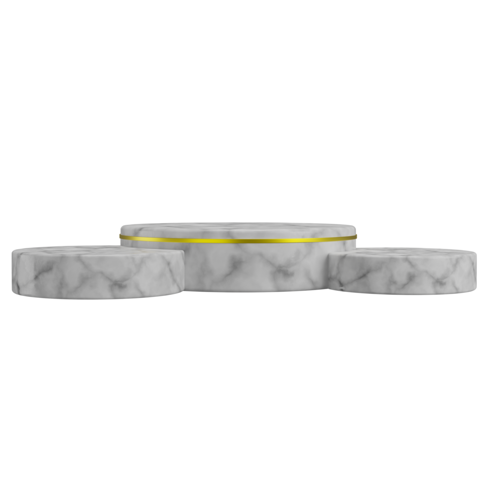 3D Realistic Marble Podium Stage  Product Display. 3D Illustration. png