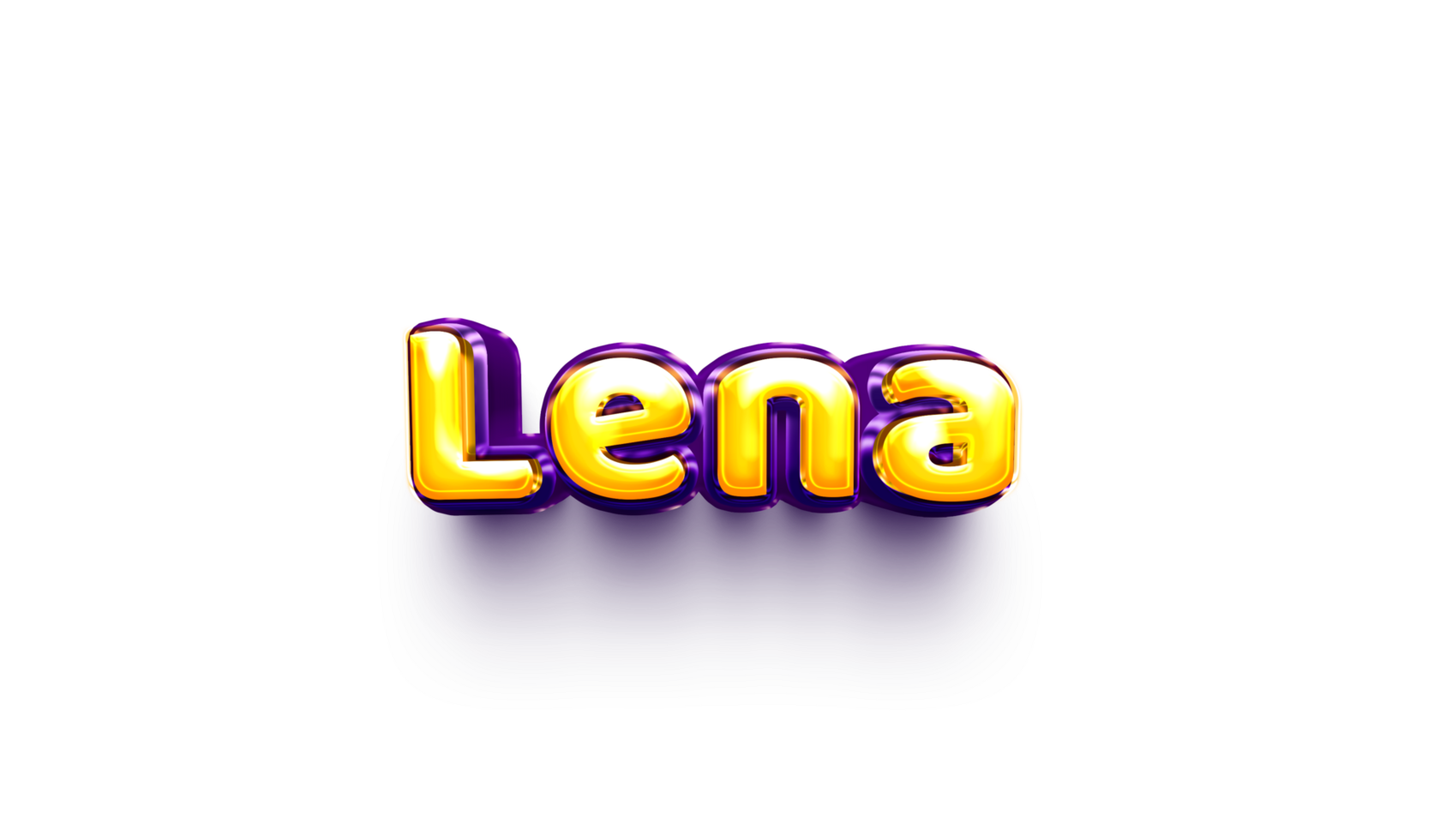 names of girls English helium balloon shiny celebration sticker 3d