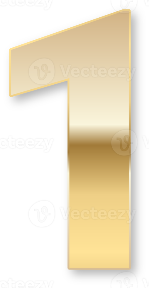 Golden Number with Shadow png