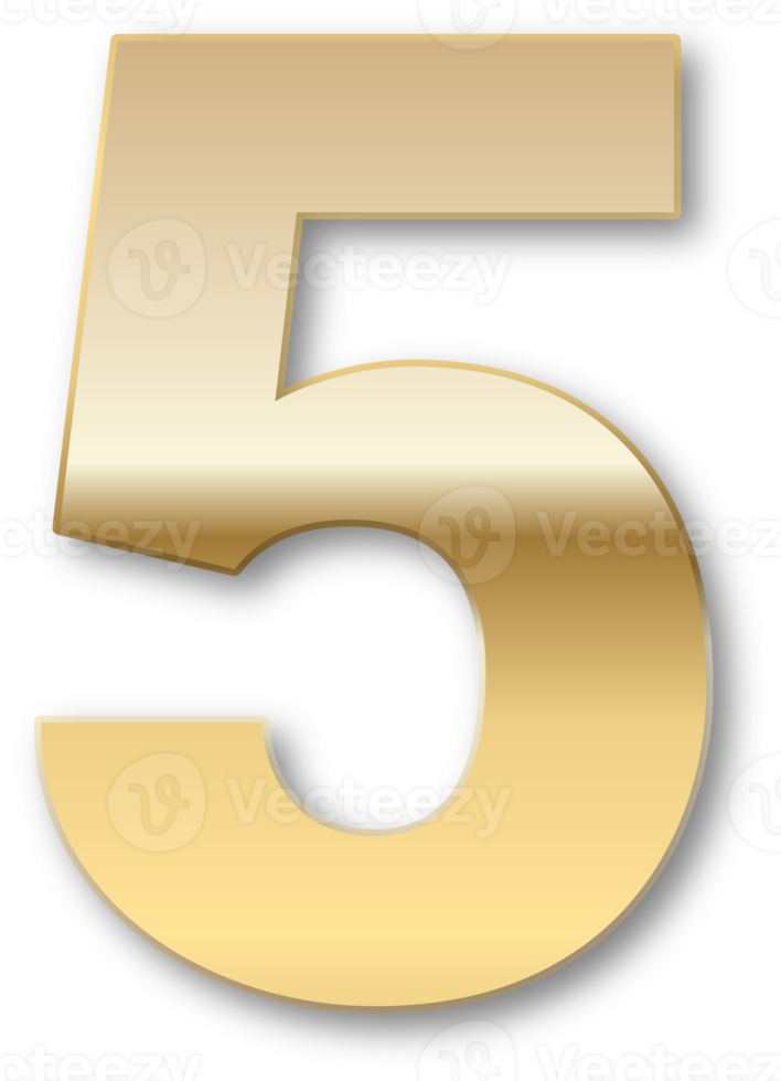 Golden Number with Shadow png