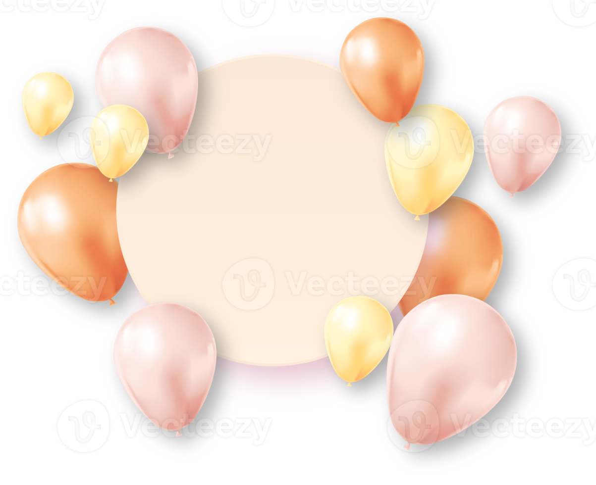 Colorful Balloon Party Background Cutout png