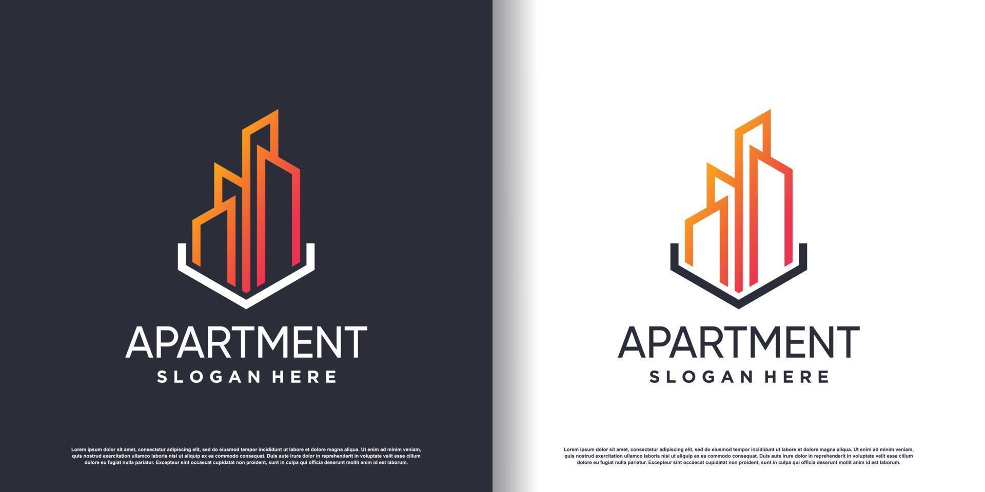 Building construction logo design for business with creative modern concept Premium Vector